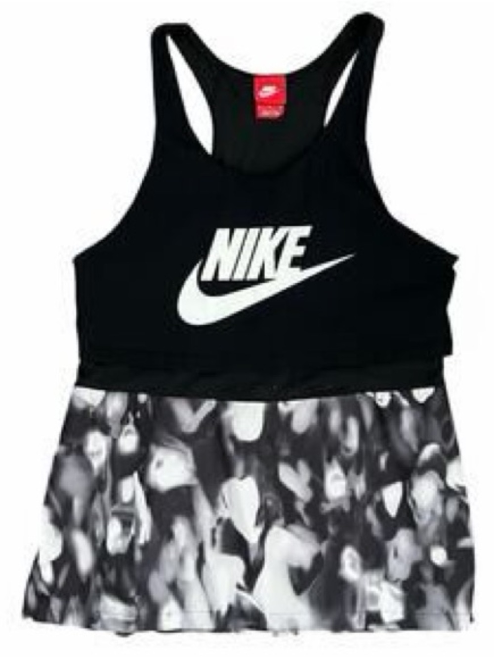 Nike Black & White Tank with Abstract Print Skirt